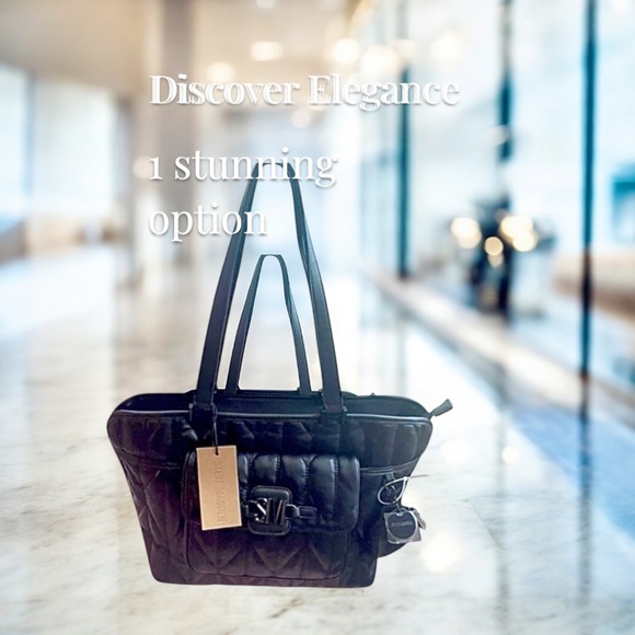 New! STEVE MADDEN Black Tote with Change Purse. Lots of pockets and compartments - Picture 8 of 16